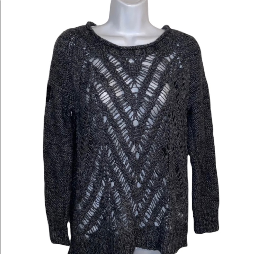 Superdry Charcoal Open-Knit Sweater